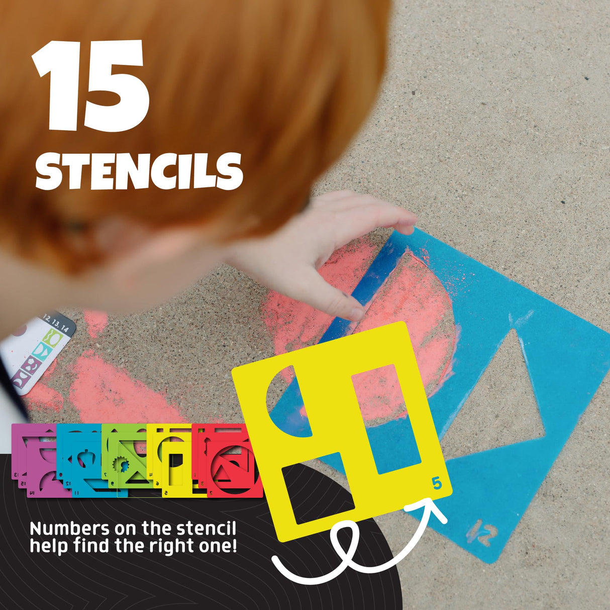 Chuckle & Roar - Sidewalk CHAWK! 40pc Activity Set - Outdoor Fun - Great on Any Hard Surface - Chawk and Stencils Included - Ages 4 and Up Chuckle & Roar