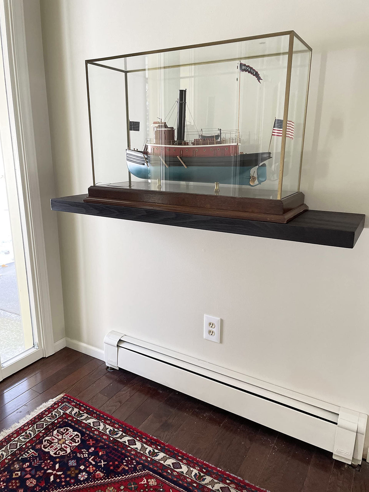 Joel's Antiques - 72 Inch Wooden Floating Shelves for Wall - Made of Natural Wood - Long Heavy Duty Rustic Fireplace Mantel & Book Shelf - Perfect for Living Room - Mocha 72x12x2 in joelsantiques