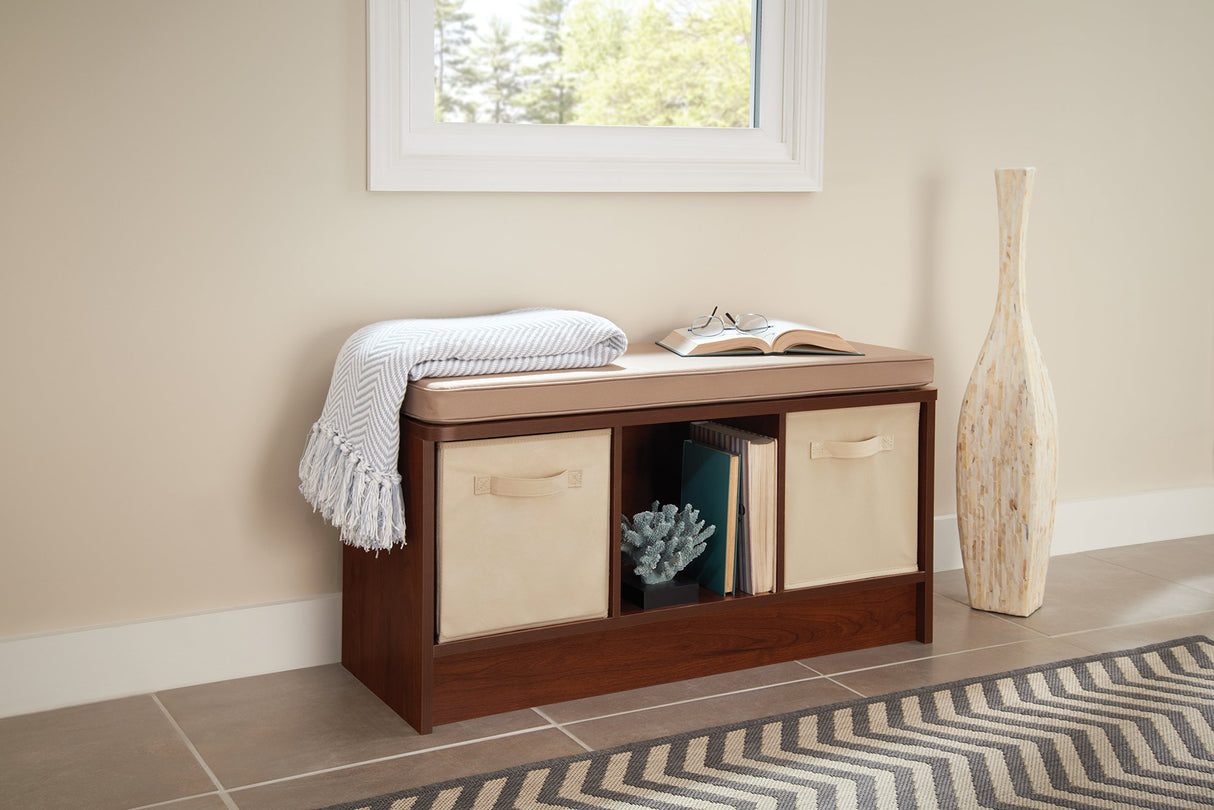 ClosetMaid 1309 3-Cube Storage Bench, Dark Cherry ClosetMaid