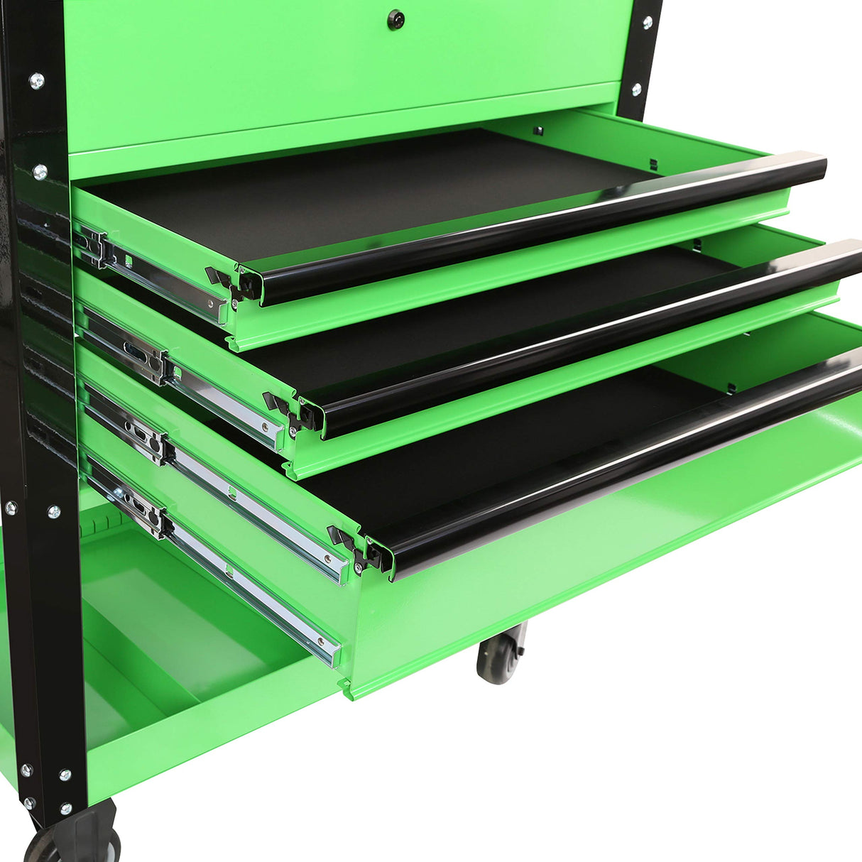 OEMTOOLS 24731 Automotive Rolling Tool Cart with Drawers, 3 Drawer Mechanics Rolling Tool Chest, Secure Locking System, Integrated Power Strip, Heavy Duty Steel Construction OEMTOOLS