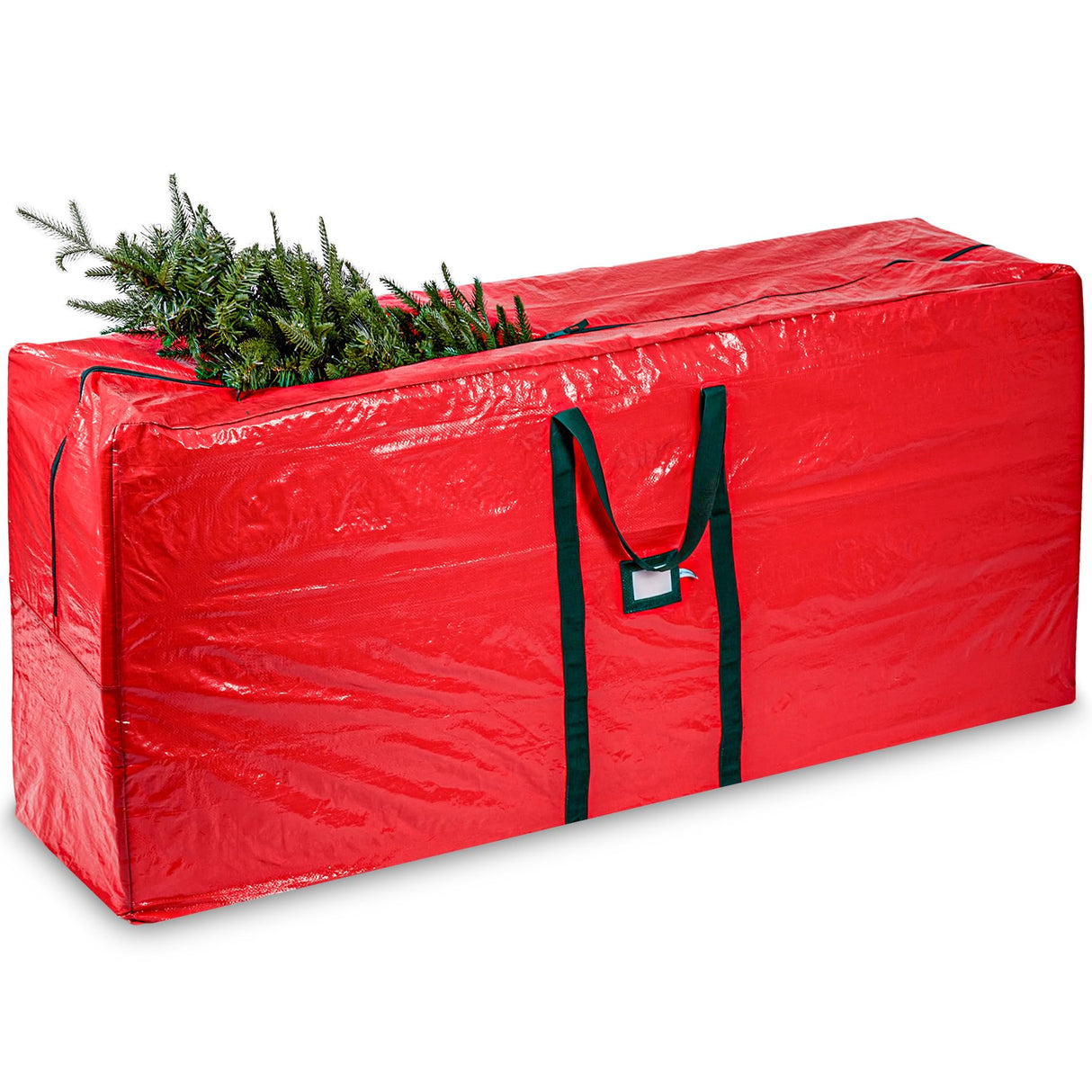 (Not Made In China) Christmas Tree Storage Bag For 9 Foot Artificial Xmas Holiday Tree, Durable Waterproof Material, Zippered Bag, Carry Handles. Protects Against Dust, Insects and Moisture Carrywell
