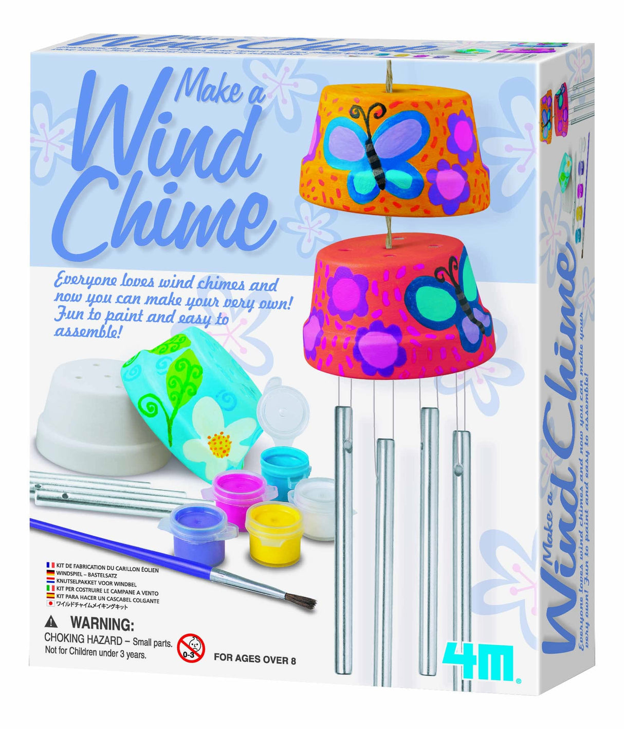 4M Make A Wind Chime Kit - Arts & Crafts DIY Kit - Set of 6 4M