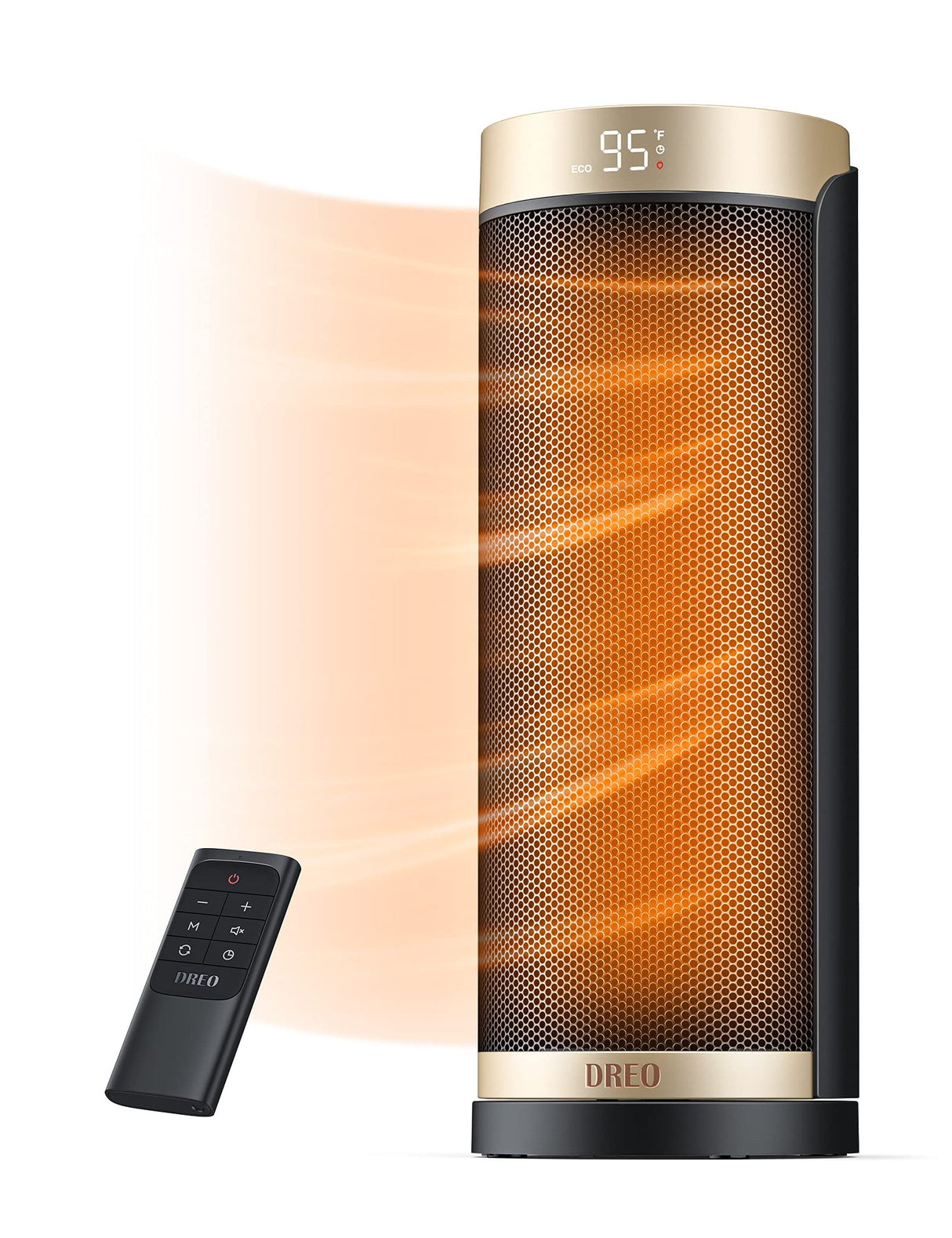 Dreo Space Heater, 1500W PTC Ceramic Heaters for Indoor Use with Remote, 70° Oscillation, 1-12H Timer, Electric Heaters with Thermostat, Fast and Safe Portable Heater for Office, Bedroom, Large Room Dreo