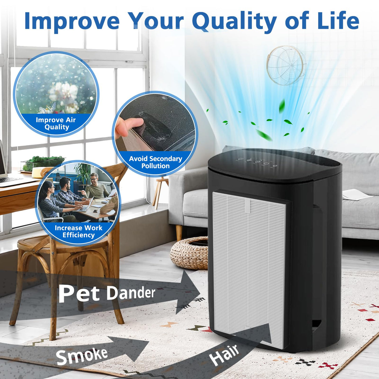 4 Pack F1 True HEPA Repalcement Filter Compatible with 3M Filtrete Room Air Purifier Models FAP-C01-F1,FAP-T02-F1, FAP-C01BA-G1, FAP-T02WA-G1, FAP-ST02W and FAP-ST02N LINNIW