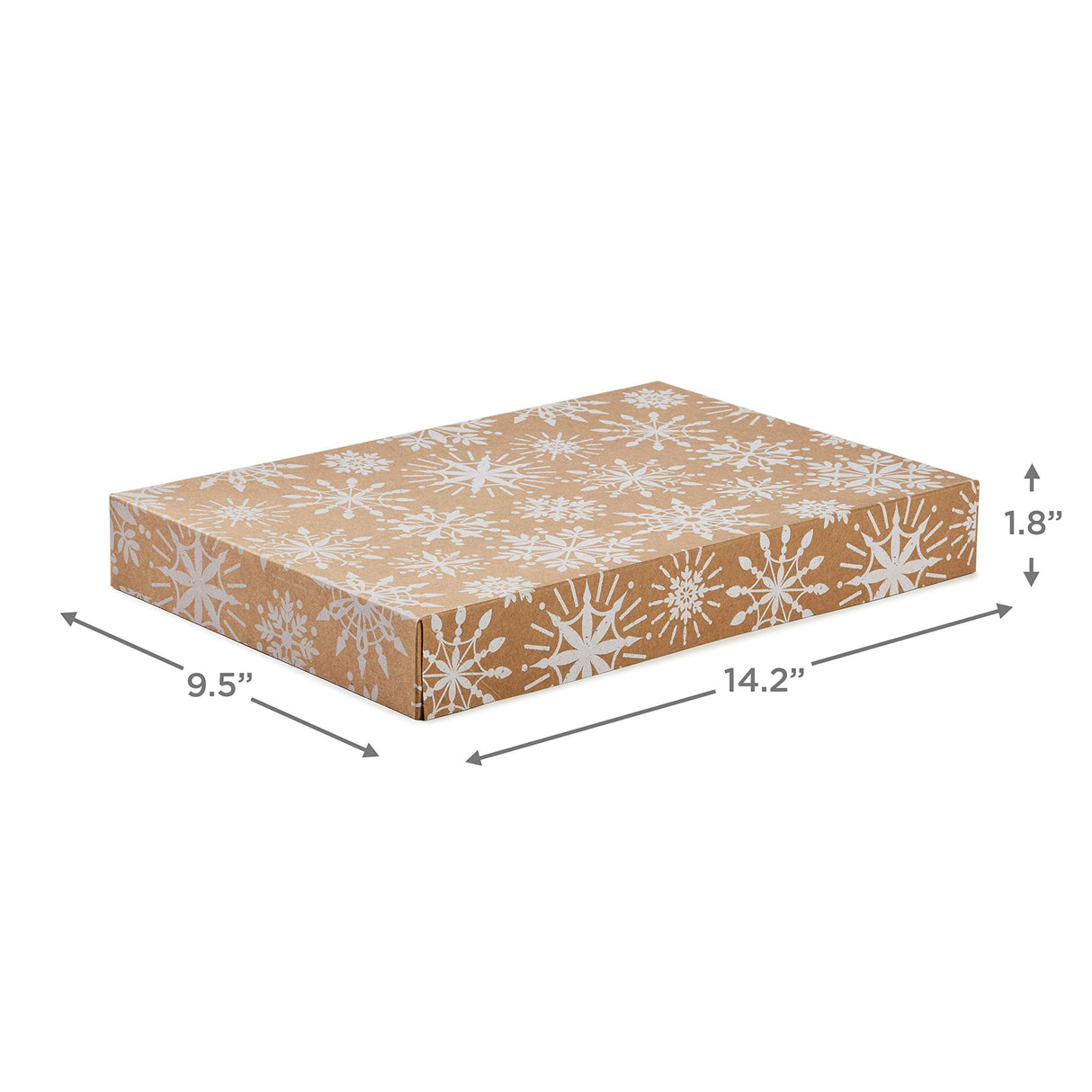 Hallmark Medium Christmas Gift Boxes with Lids (12 Shirt Boxes, 3 Designs: Navy Snowflakes, Gold Trees, Peace on Earth) for Christmas, Hanukkah, Holiday Parties Hallmark