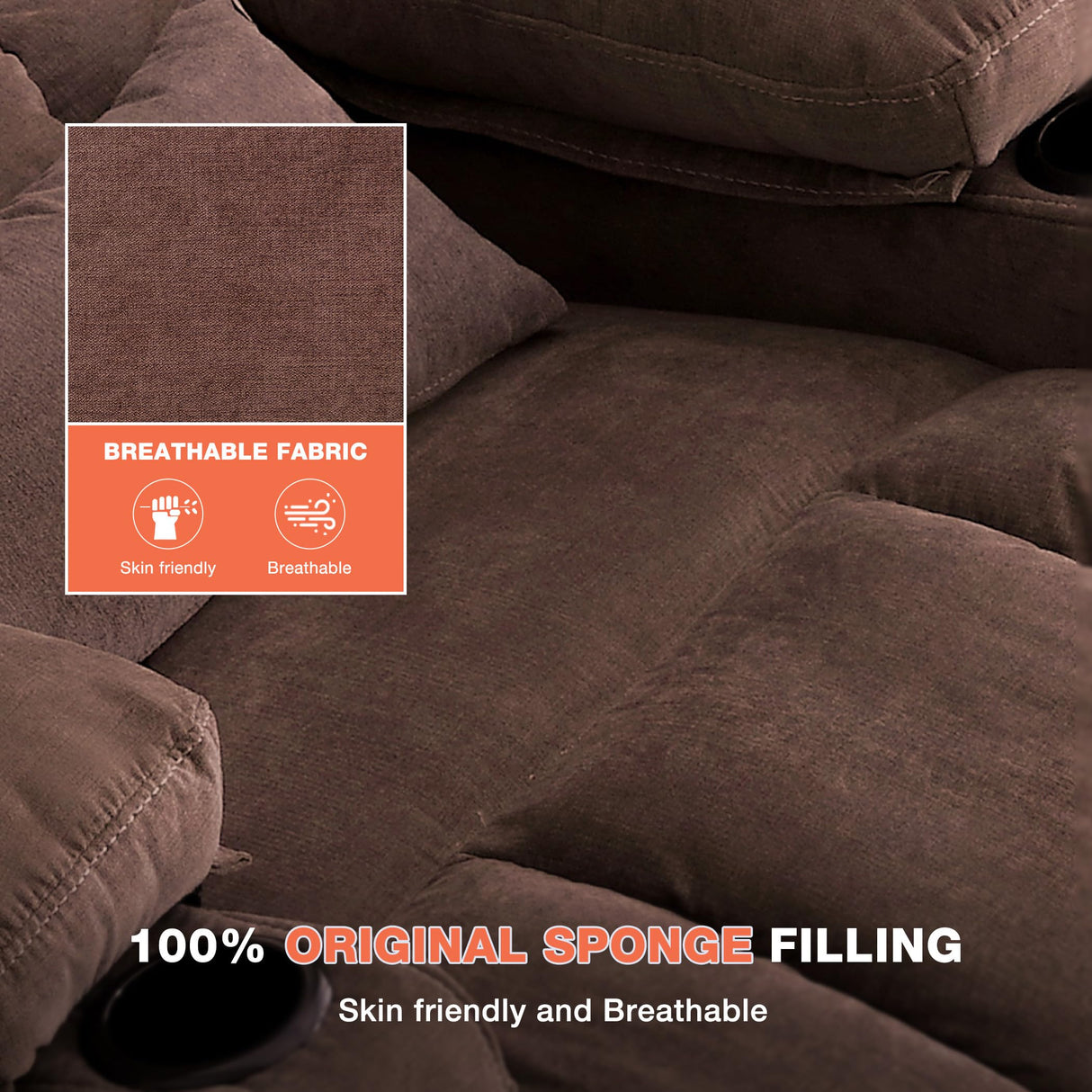 MAHOMICO Power Lift Recliner Chair for Elderly with Vibration Massage and Lumbar Heating, Electric Lift Recliner Single Sofa with Side Pocket, Two Cup Holders and USB Charge Port for Living Room MAHOMICO