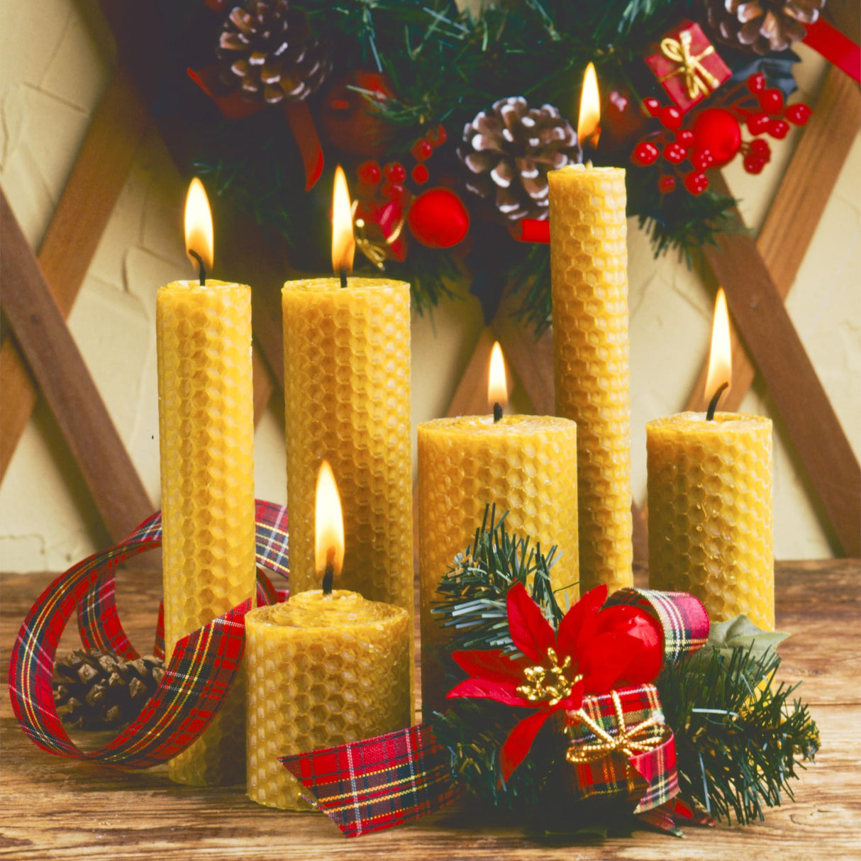 HASSLICKIT Natural Beeswax Candle Making Kit for Kids and Adults-12 Beeswax Sheets for Candle Making Rolling DIY Kits (Natural Yellow Color, 8 x 8 inch) HASSLICKIT