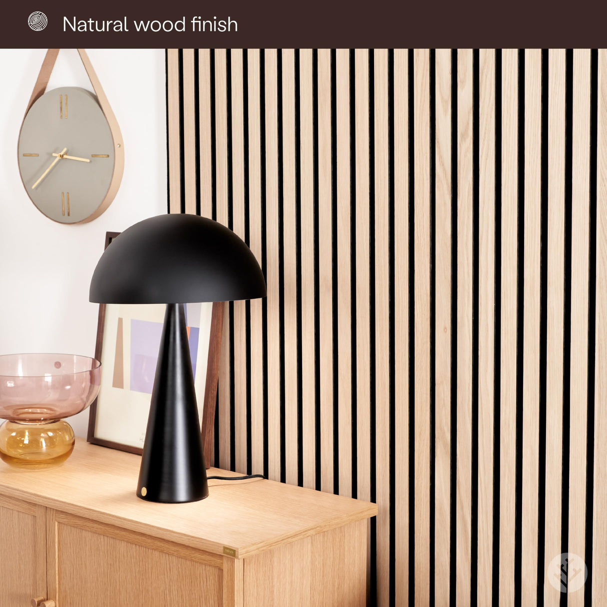 Slatpanel 2 Luxury Oak (Natural Core) Real Wood Veneer Wall Panels 94.49” x 12.6” (each), Interior Decor Sound Absorption Slatpanel