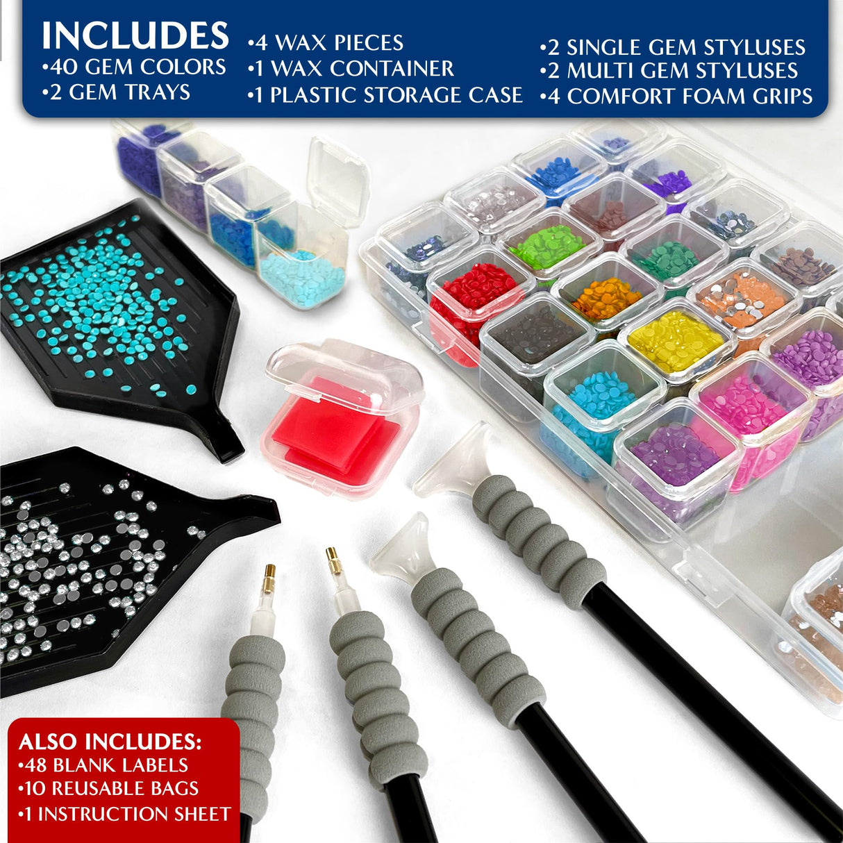 ArtSkills Diamond Painting Kit, Diamond Art Ready to Hang Framed Canvas with Storage and Accessory Kit, Enchanted Butterflies, 3 Stretched Canvas Panels, 14” x 7” Each ArtSkills