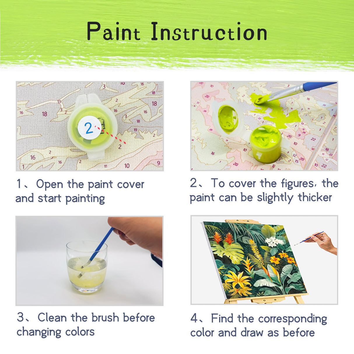 Sunflower Paint by Number, Sunflowers Paint by Numbers Kit for Adults, Flowers Canvas Wall Art, Floral Acrylic Painting, Home Wall Decor - Sunflower Flower(16x20inch, No Frame) Cawpom