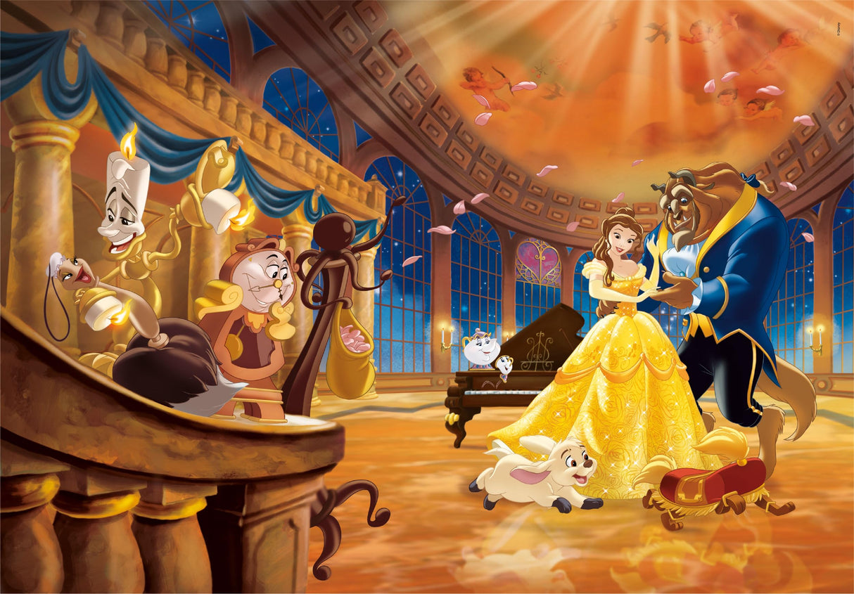 Clementoni Jigsaw Puzzle Disney The Belle and The Beast 1000 Pieces - Poster Included, Puzzle for Adults 14-99 Years, Gift for Men/Women, Disney Princess, Made in Italy, 39854 Clementoni