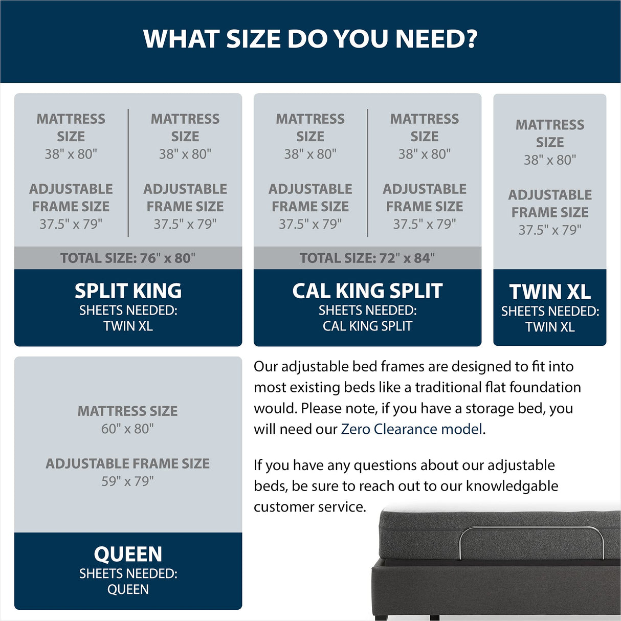 Blissful Nights z4 Adjustable Bed Frame for Storage Beds with Massage Anti-Snore, Zero G, USB Charging Station, Wireless Remote Head and Foot Incline and No Tools Required Assembly … (Split King) Blissful Nights