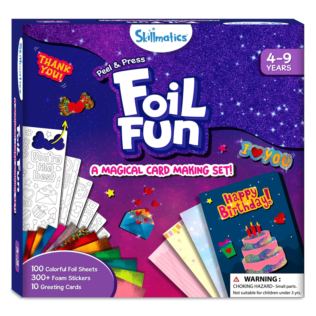 Skillmatics Foil Fun - Card Making Set, No Mess Art for Kids, Craft Kits & Supplies, DIY Creative Activity, Gifts for Girls & Boys Ages 4, 5, 6, 7, 8, 9 Skillmatics