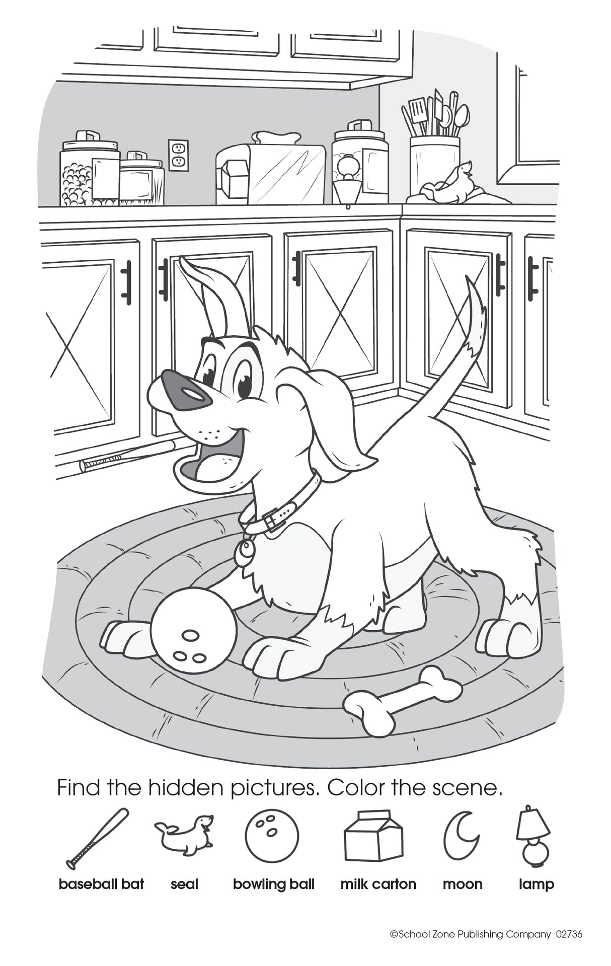 School Zone My First Hidden Pictures Workbook: 48 Pages, Pre-K, Preschool, Kindergarten, Activity Pad, Search & Find, Picture Puzzles, Coloring, Ages 4 to 6 (Little Busy Book Series) School Zone