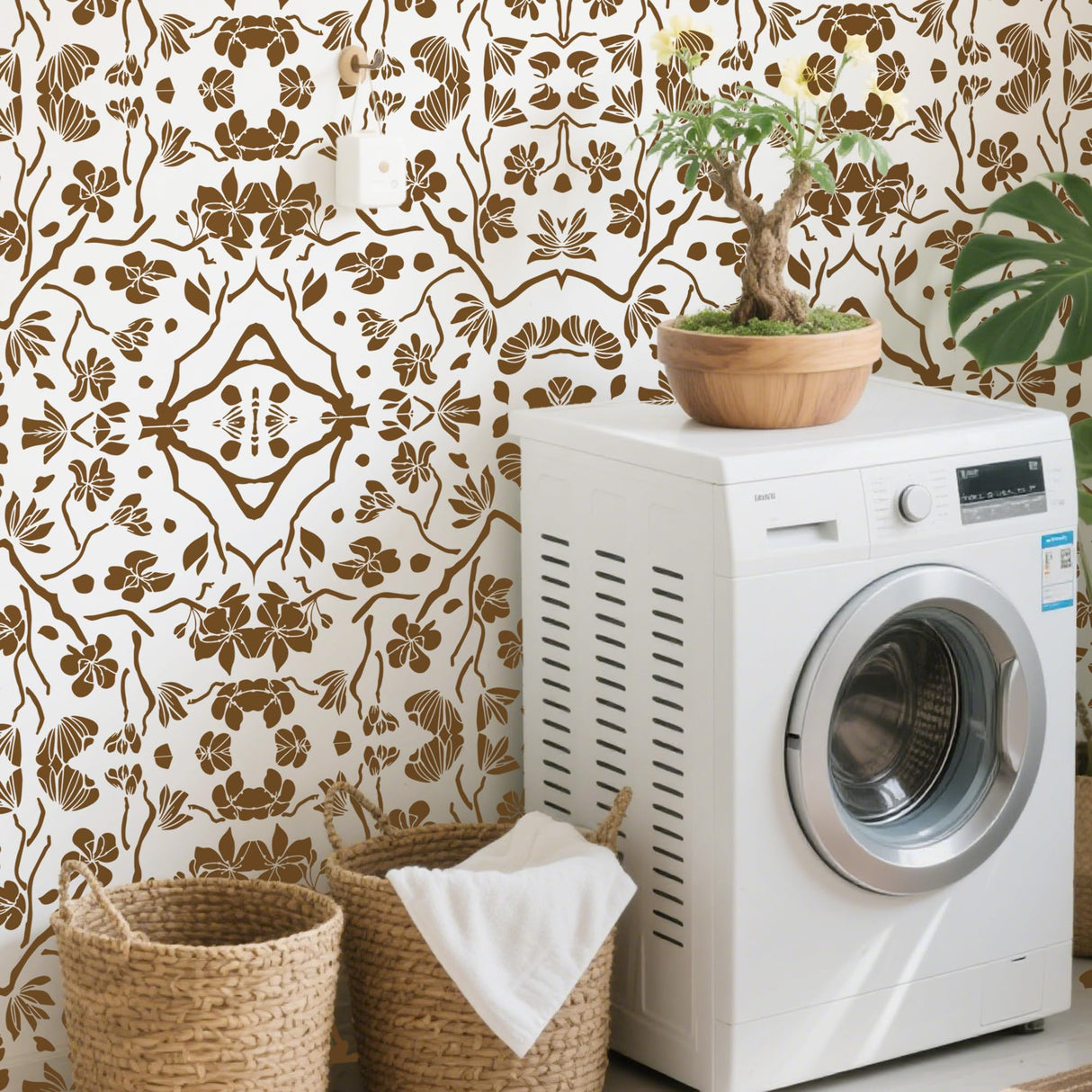 Keluna Flower Stencils for Painting - 8 Pcs Reusable Flower Crafts Templates Spring Stencils for Painting on Wood Wall Fabric Rock Dot Painting Art Projects Keluna