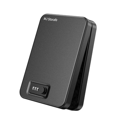 Portable Gun Safe for Pistol Small Handgun Lock Box with Combination Lock, Pistol Safe for Car, Home, Travel, 9.4" x6.6" x1.8",Black