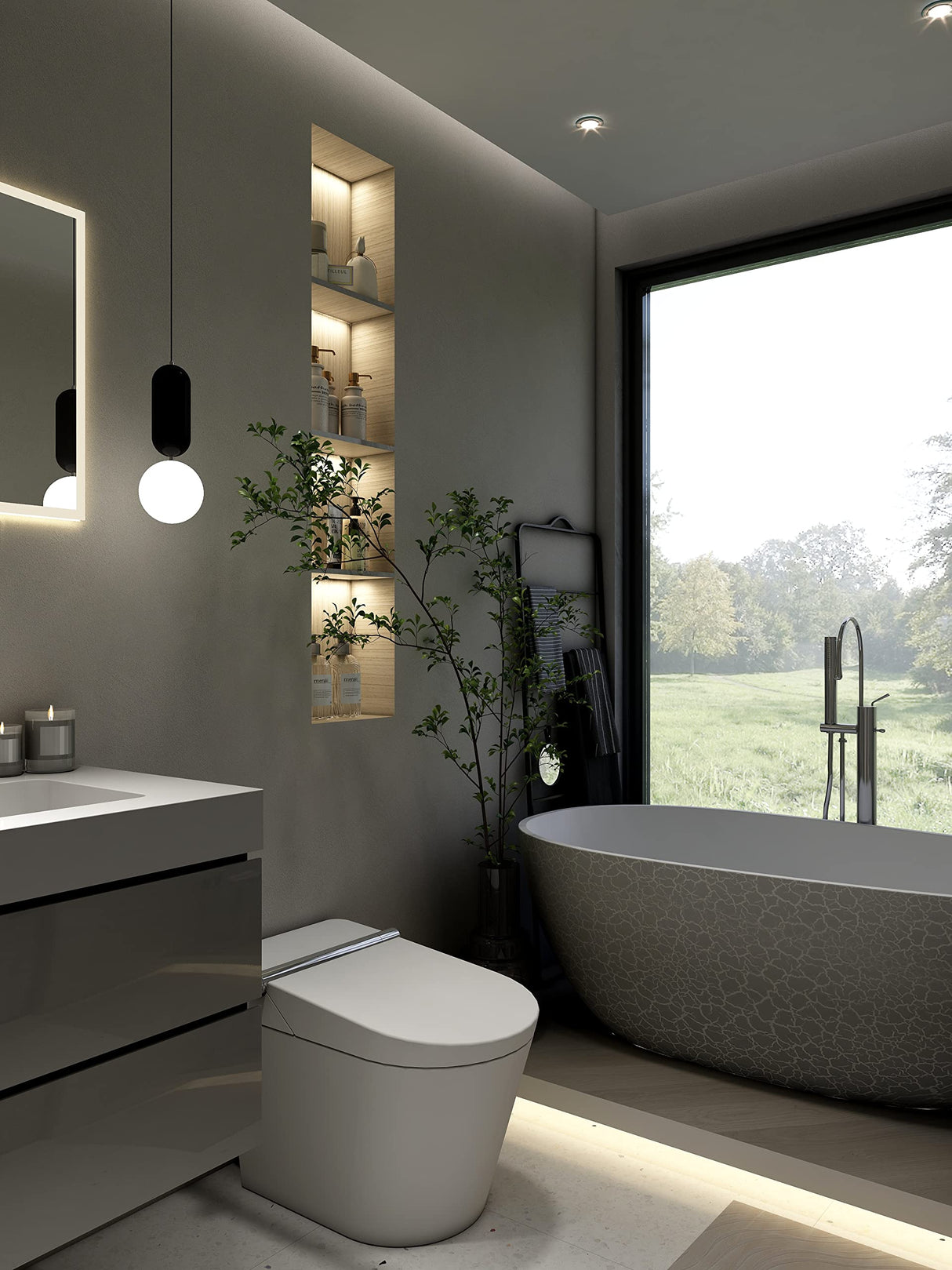 BLUHOUZZ Alice 30 Inch Bathroom Vanity with Sink, Large Storage Wall Mounted Floating Bathroom Vanity for Modern Bathroom, One-Piece Sink Basin Minimalist Bathroom Sink Cabinet BLUHOUZZ