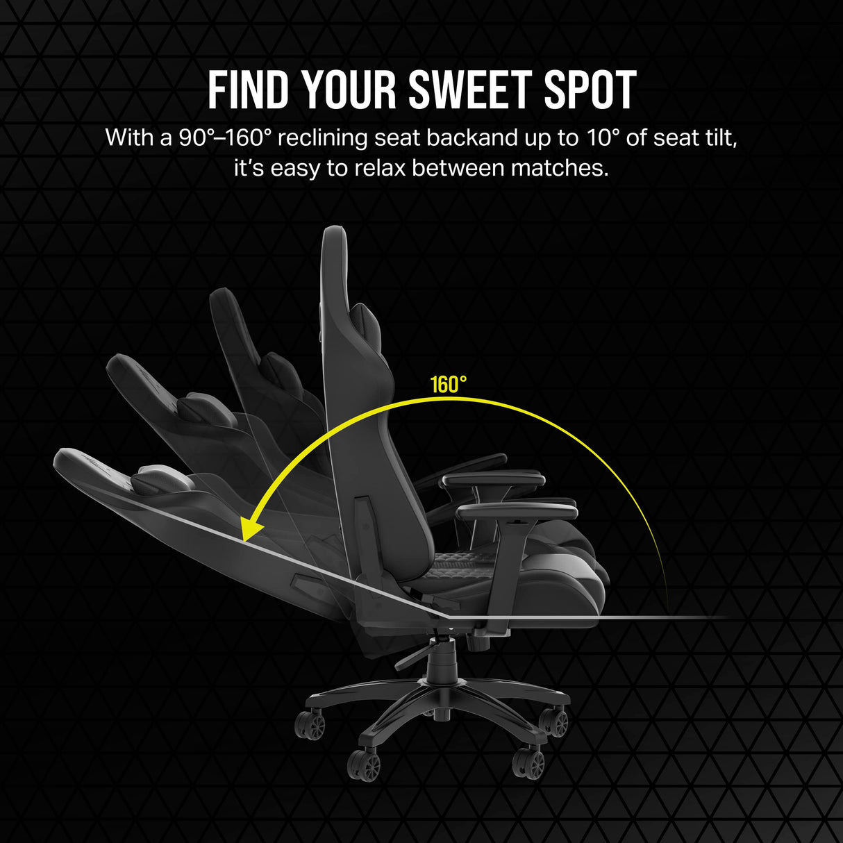 Corsair TC100 Relaxed Gaming Chair - Leatherette - Racing-Inspired Design - Lumbar Pillow - Detachable Memory Foam Neck Pillow - Adjustable Seat Height - Adjustable Armrests - Black Corsair