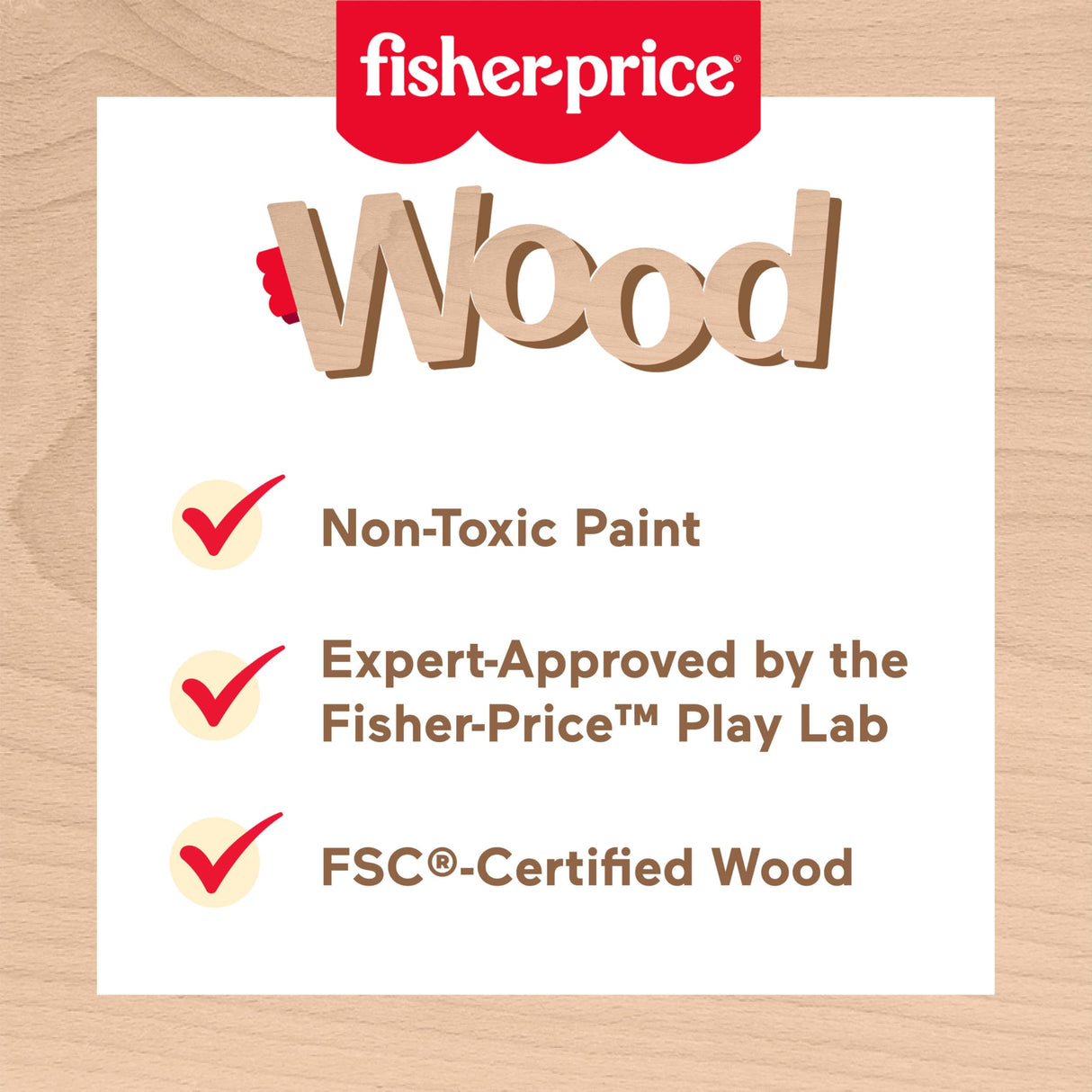 Fisher-Price Preschool Toy Wooden Herb Garden and Tools Playset, 12 Wood Pieces for Pretend Play Kids Ages 3+ Years Fisher-Price