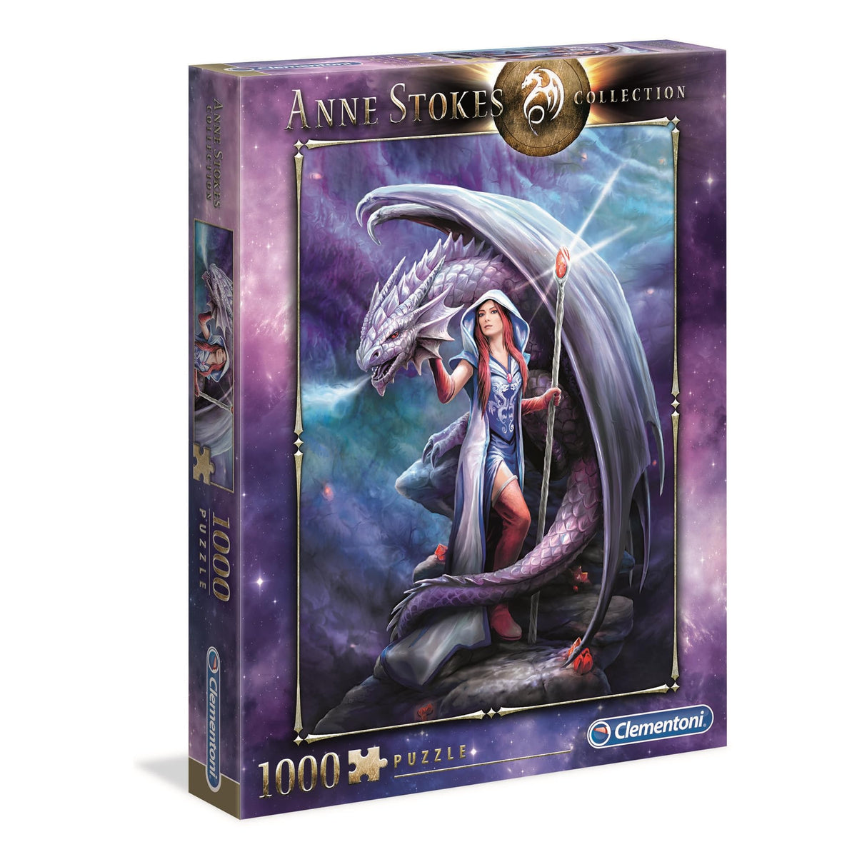 Clementoni - 39525 - Anne Stokes Puzzle - Dragon Mage - 1000 Pieces - Made in Italy - Jigsaw Puzzles for Adult Clementoni