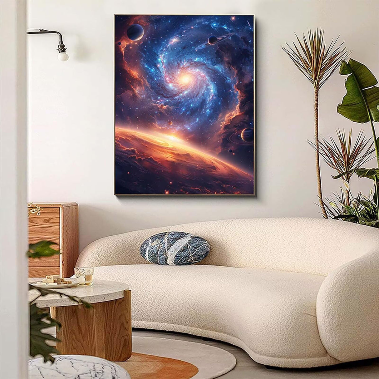 Universe Paint by Numbers Kit for Adults Beginner, Planet Paint by Numbers on Canvas, DIY Adult Crafts Painting Kits with Acrylic and Brushes, Hobbies for Women, for Home Wall Decor, 16x20 in Y-6773 KANJINUS