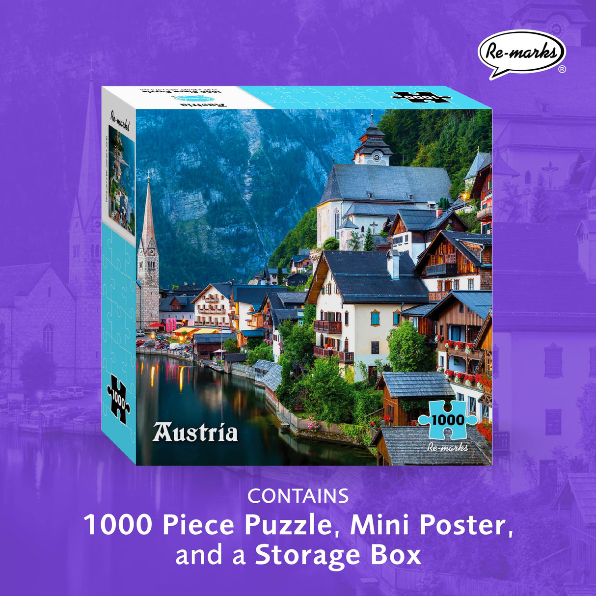 Re-Marks Austria Puzzle, Large 1000 Piece Puzzle for All Ages Re-Marks