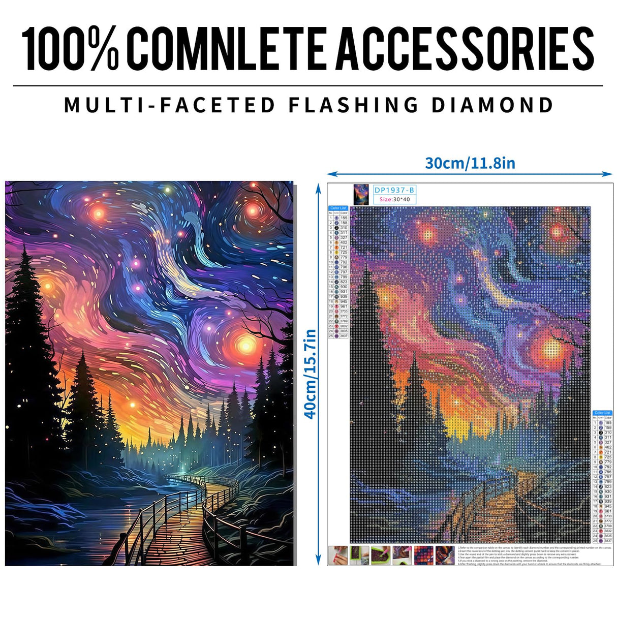 12 pk 5D Large Advanced Diamond Art Kits for Adults Multiple Packs DIY Club Round Full Drill Diamond Painting Moon Colorful with Crystal Gem Art Painting Kits Set Beginners Canvases12 x 16 Inches Generic