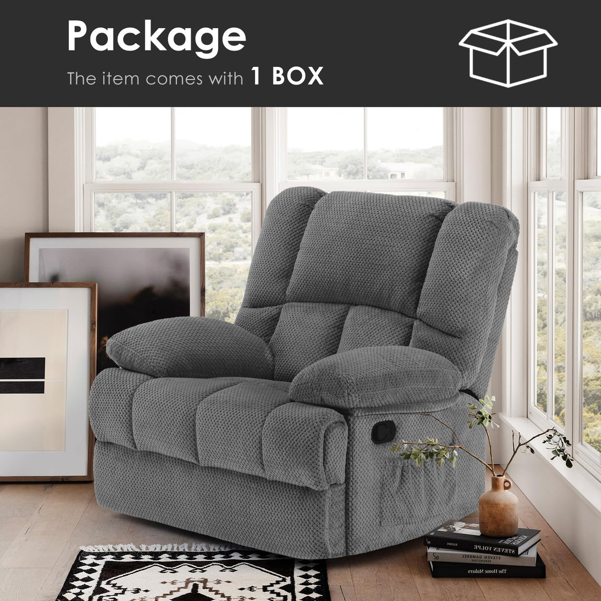 STARY Oversized Rocking Rocker Recliner Chair for Living Room Adults STARY