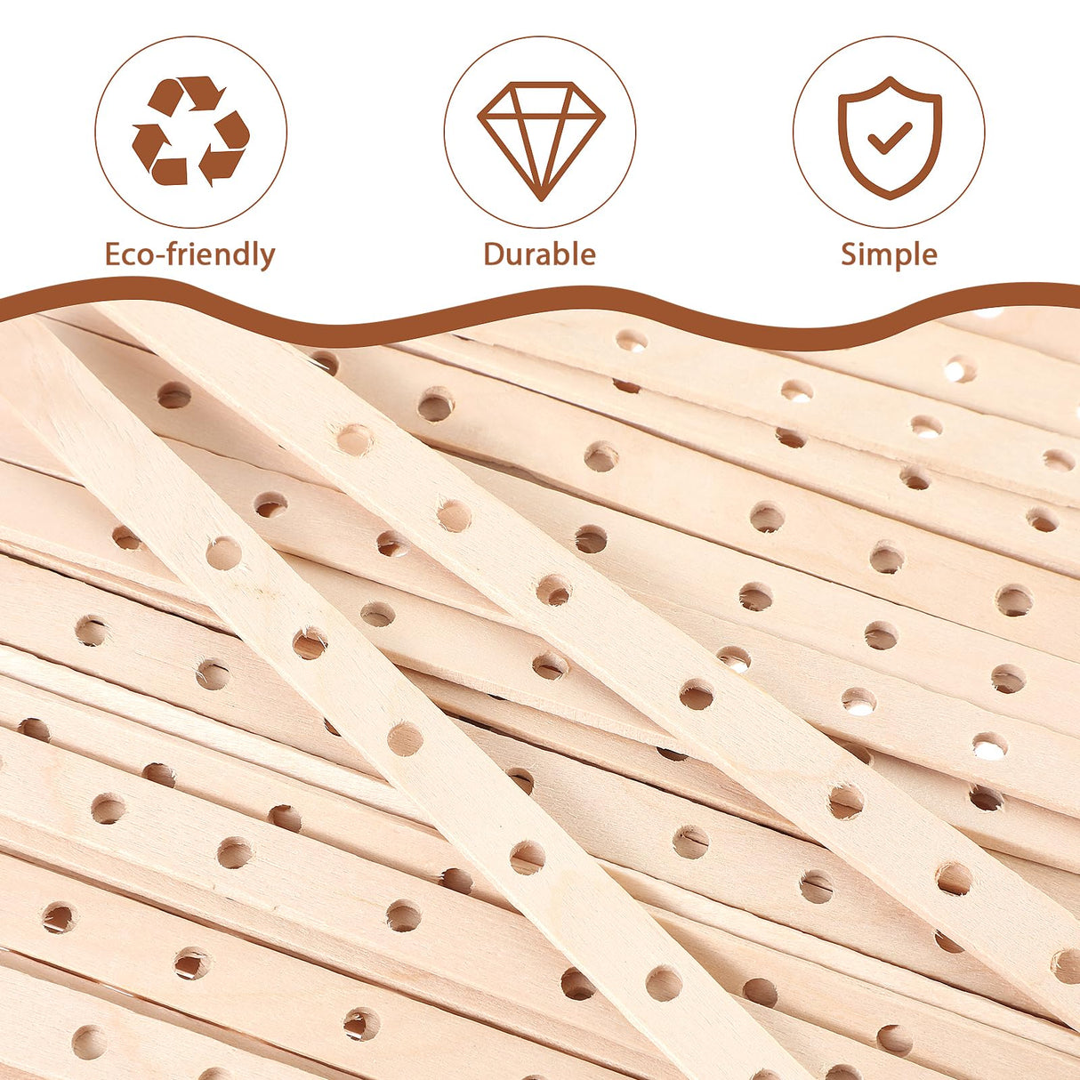 Gjinxi Wooden Candle Wick Holders 50 Pcs Multiwick Centering Device Holders Supplies Crafting Making Candle Wicks Bars Wax Stick Clips Center Tool for DIY Material Package Mold Gjinxi