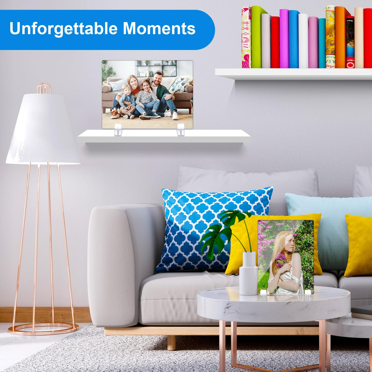 Aulsetch Sublimation Acrylic Blanks Photo Plaque 2 Pack 5.9X7.8 Inch Aulsetch