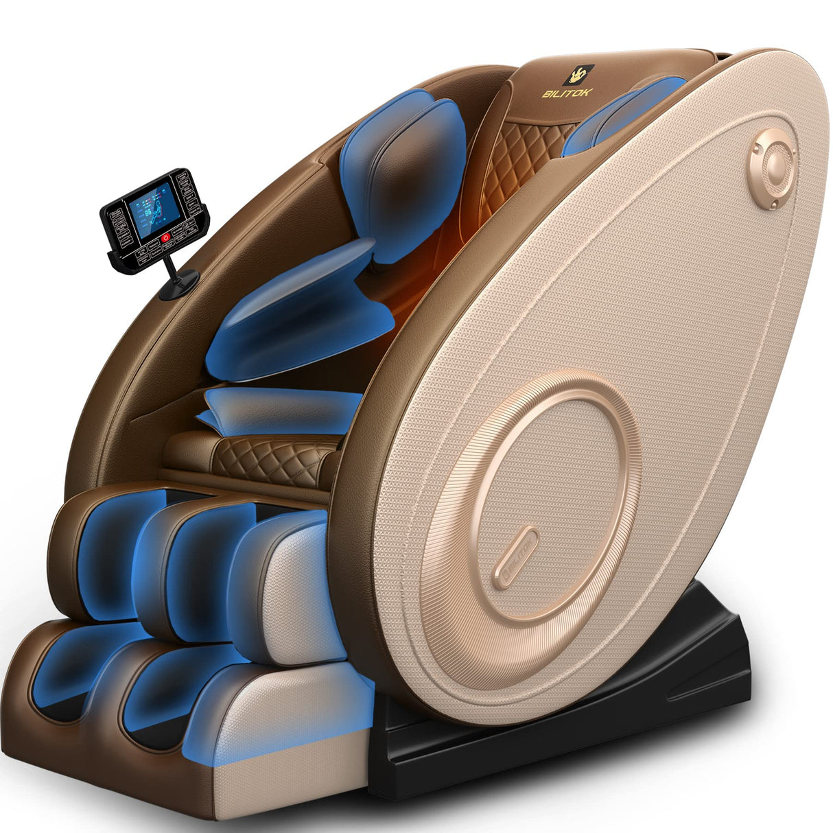 Massage Chair Blue-Tooth Connection and Speaker, Recliner with Zero Gravity with Full Body Air Pressure, Easy to Use at Home and in The Office BILITOK