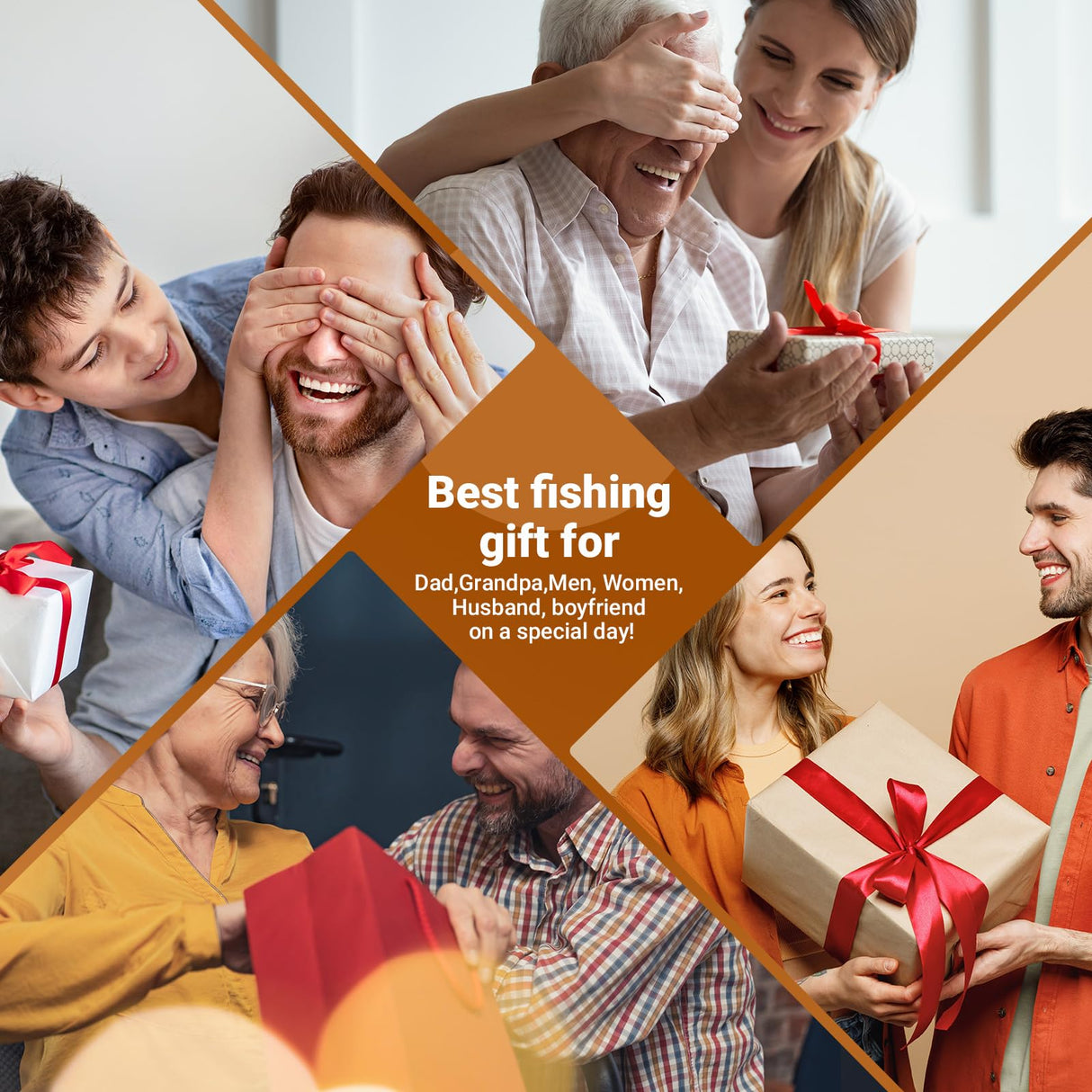 SMMYMGF Fishing Pole Holders for Garage, Wooden Fishing Rod Rack, Floor Stand Holds up to 15 Rods,Fishing Gear and Equipment Storage Organizer, Fishing Gifts for Men and Boys. SMMYMGF