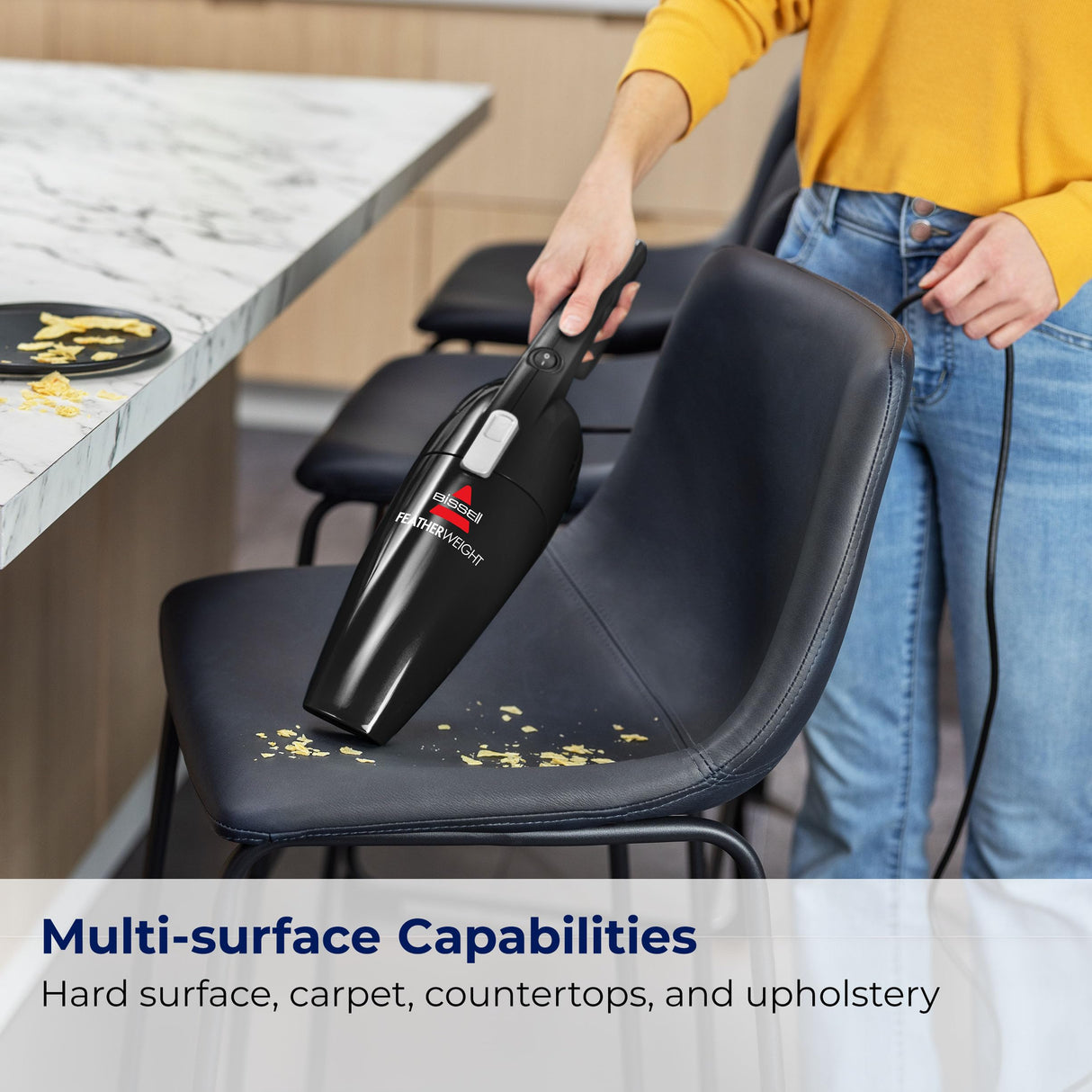 Bissell Featherweight Stick Lightweight Bagless Vacuum with Crevice Tool, 2033M, Black Bissell