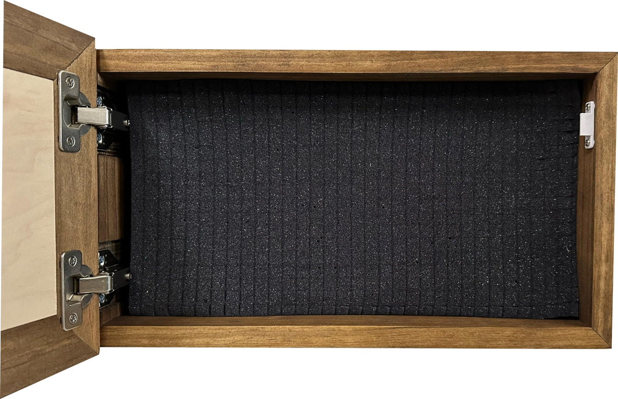 Concealed Gun Cabinet with Flowers Scene - Secure Wall Mounted Hidden Gun Safe To Securely Store Your Gun & Home Self Defense Gear by Bellewood Designs Bellewood Designs