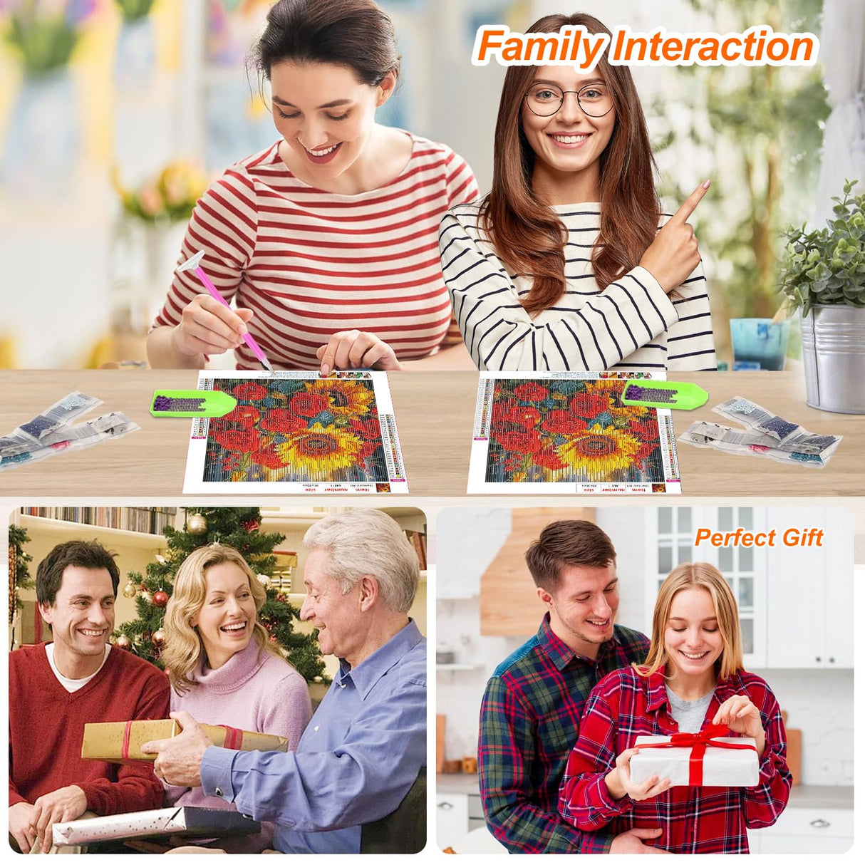 Anuver Diamond Painting Kits for Adults, Flower Diamond Art Kits for Adults, Rose 5D Diamond Artr, DIY Full Drill Diamond Painting and Crafts, 12x12 Inch Anuver