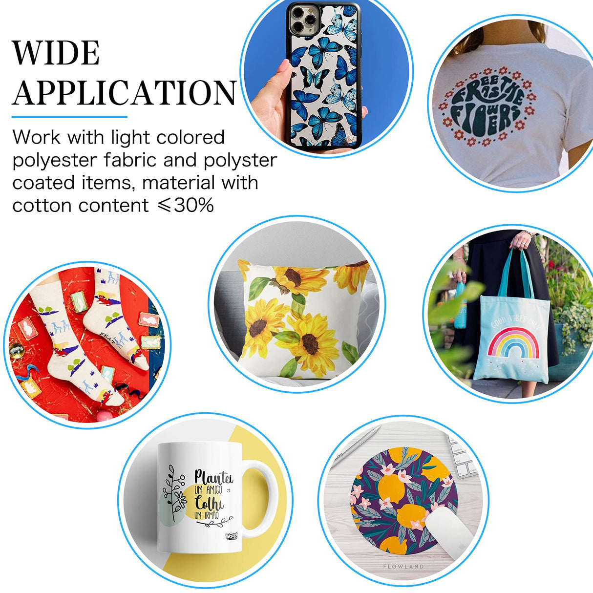 HTVRONT Sublimation Paper 8.5 x 11 inches - 150 Sheets Sublimation Paper Compatible with Inkjet Printer 120gsm HTVRONT