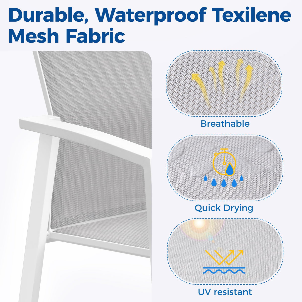 11-Piece Aluminum Outdoor Patio Dining Sets with Fully Assembled Dining Chair,91.3"L×39.4"W Expandable Patio Table and Chairs Set for 10, Stackable Chairs with Quick-Drying Fabric for Outdoor, White Wisteria Lane
