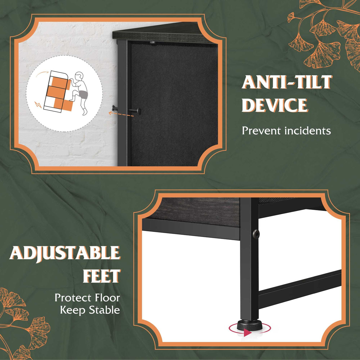 WLIVE 16 Drawers Dresser, Tall Dresser for Bedroom, Closet, Hallway, Storage Dresser Organizer unit, Large Dressers & Chests of Drawers with Fabric Bins, Charcoal Black Wood Grain Print WLIVE