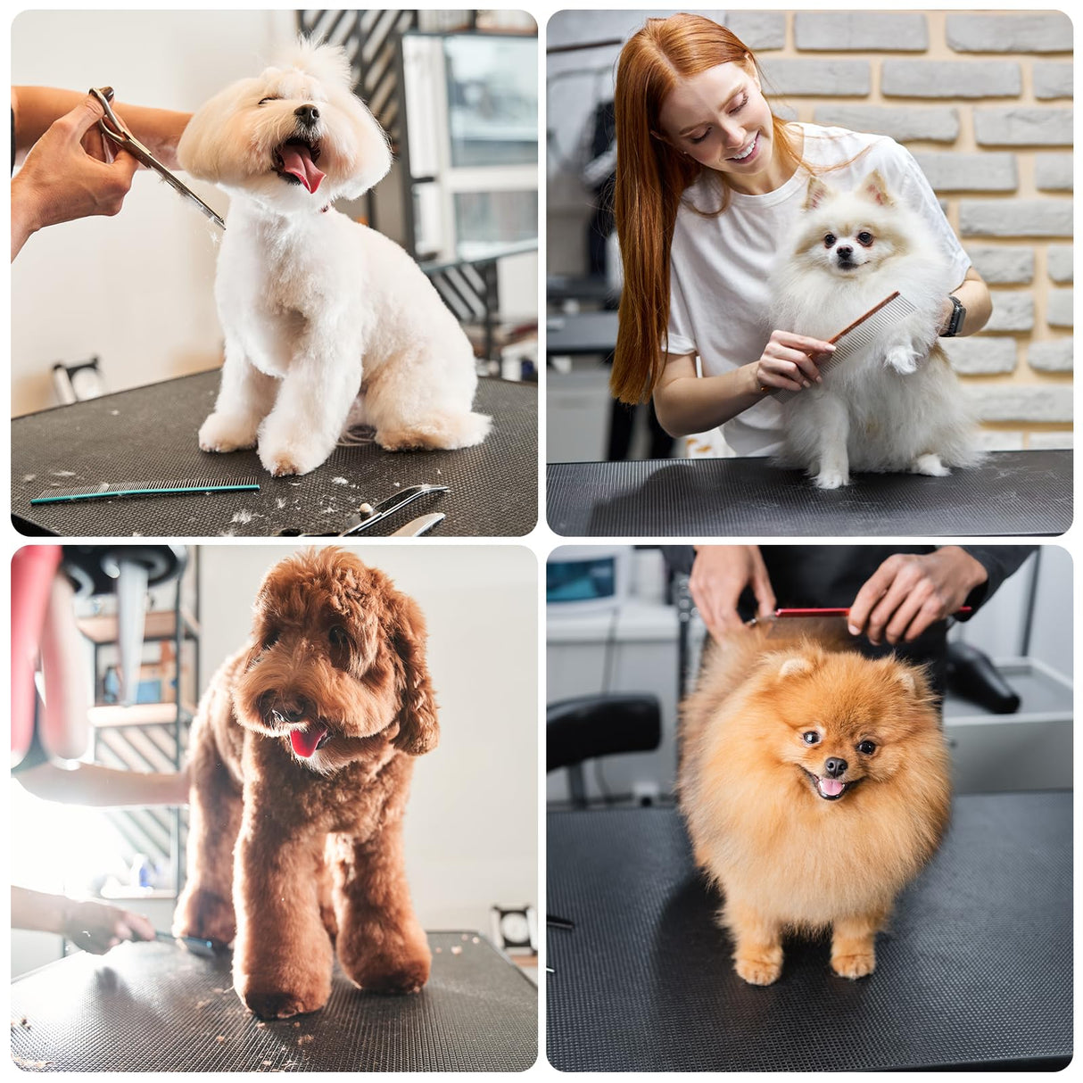 ROOMTEC 47 Inch Dog Grooming Table,Adjustable Height Pet Grooming Table,with Tool Organizer, Anti Slip Tabletop,Easy to Move ROOMTEC