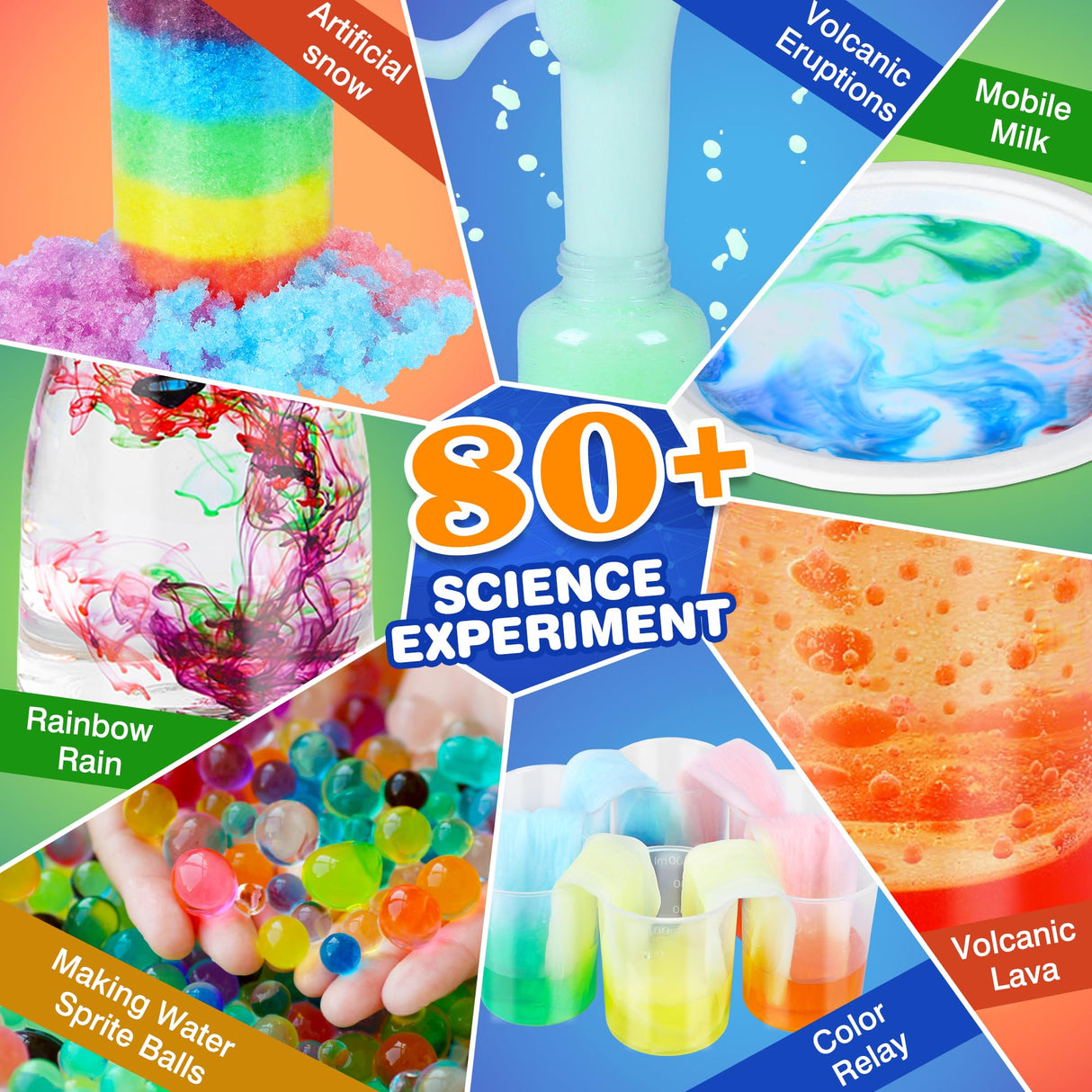 Science Kit for Kids,80 Science Lab Experiments,Scientist Costume Role Play STEM Educational Learning Scientific Tools,Birthday Gifts and Toys for 6 7 8 9 Years Old Boys Girls Kids Kuovei