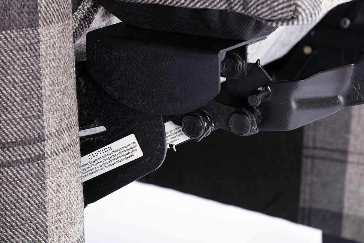 ZELNF Traditional Fabric Recliner Chair,Easy to Adjust Backrest Angle (Gray) ZELNF