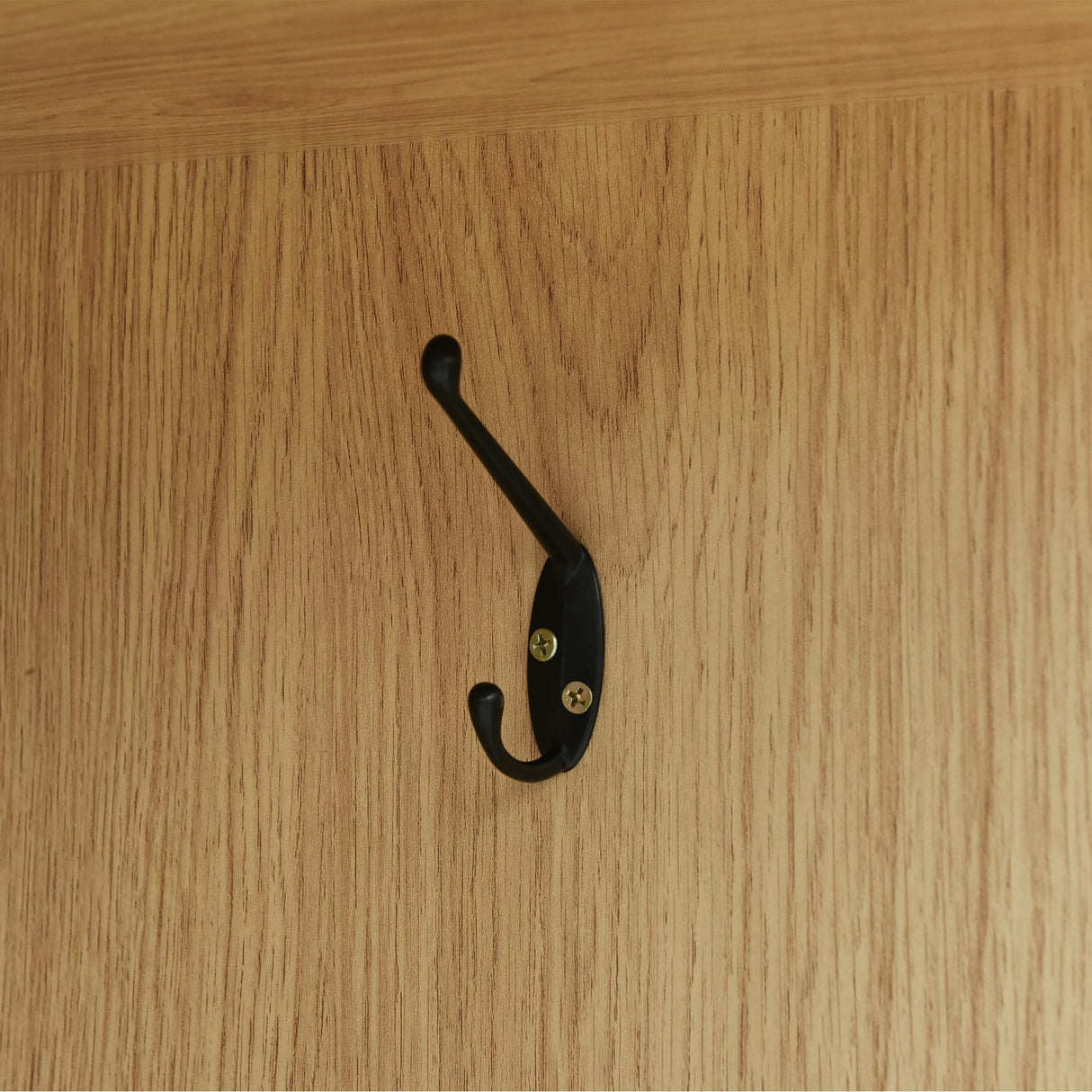 Quarte 4-Door Wardrobe with Full-Length Mirror, Shoe Storage & Anti-Tip Design, Modern Closet Organizer in White/Gray/Natural Wood (Natural/nn) Quarte