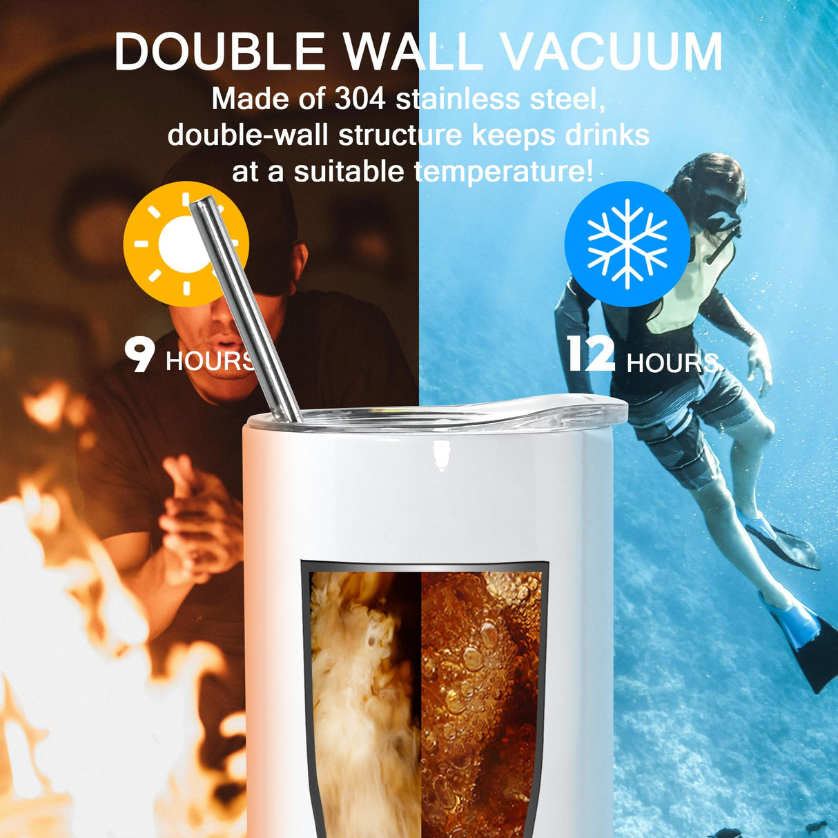 sweet grain Sublimation Speaker Tumblers 20 oz(4Pack) - Music Speaker Tumblers with Lids and Straws, Skinny Straight Sublimation Tumblers with Speaker & USB Charging Cables for DIY Gift - Black sweet grain