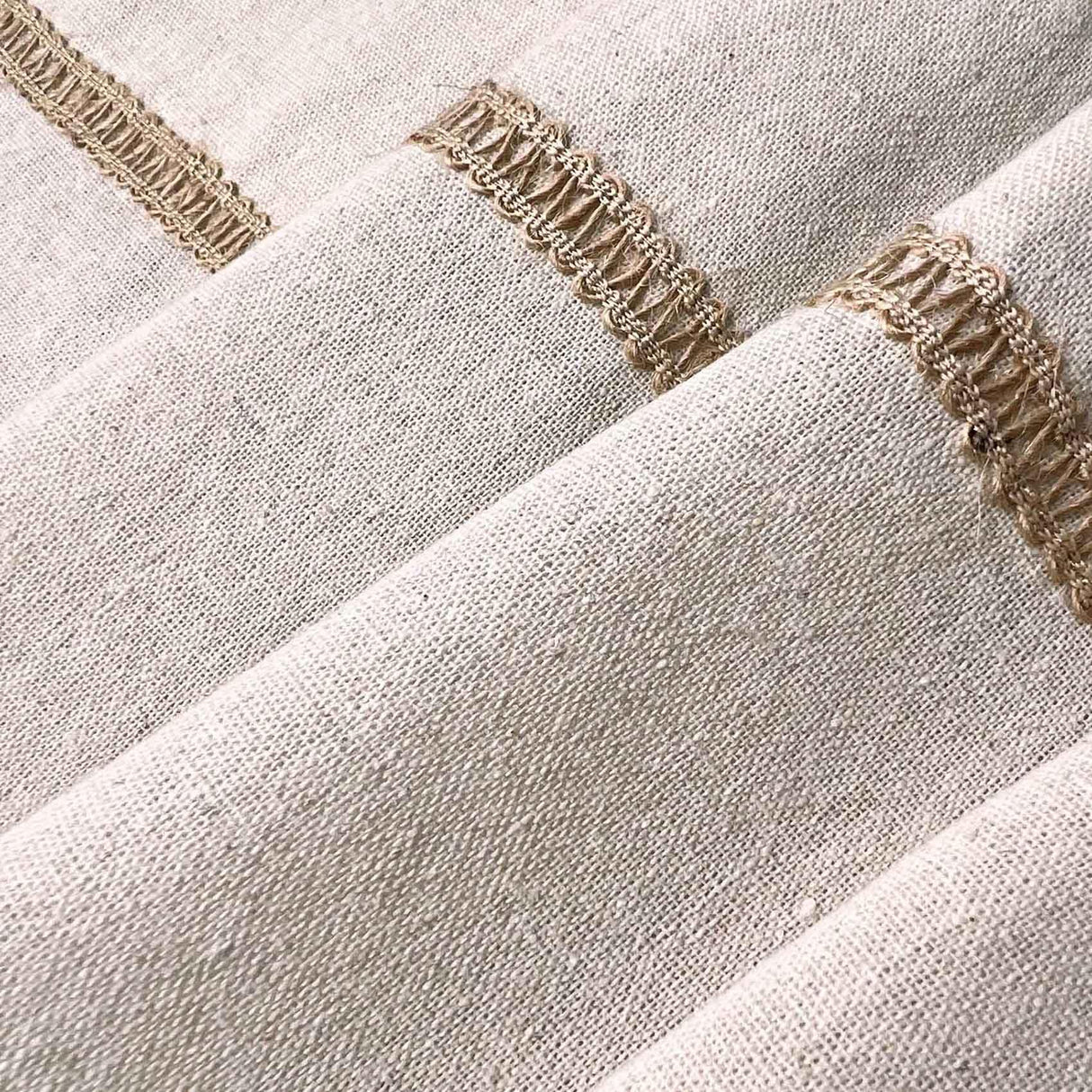 2 Pack Cotton Linen Valance for Windows with Burlap Lace Trim Rustic Farmhouse 12 inch Kitchen Valance Rod Pocket Neutral Short Curtain Topper Window Treatment Oindec