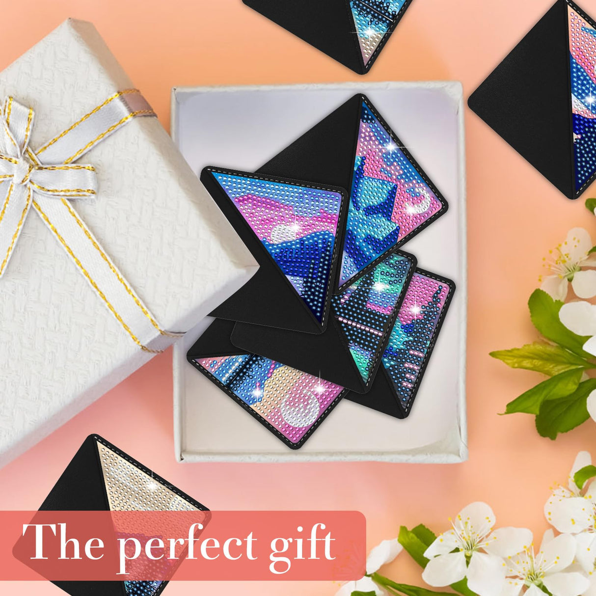 ZYNERY 8 Pcs Diamond Painting Bookmark Kits, Diamond Art Bookmarks for Adults, 5d Diamond Painting Corner Bookmark, Diamond Painting Kits for Beginners, DIY Bookmarks for Birthday, Christmas Gift ZYNERY