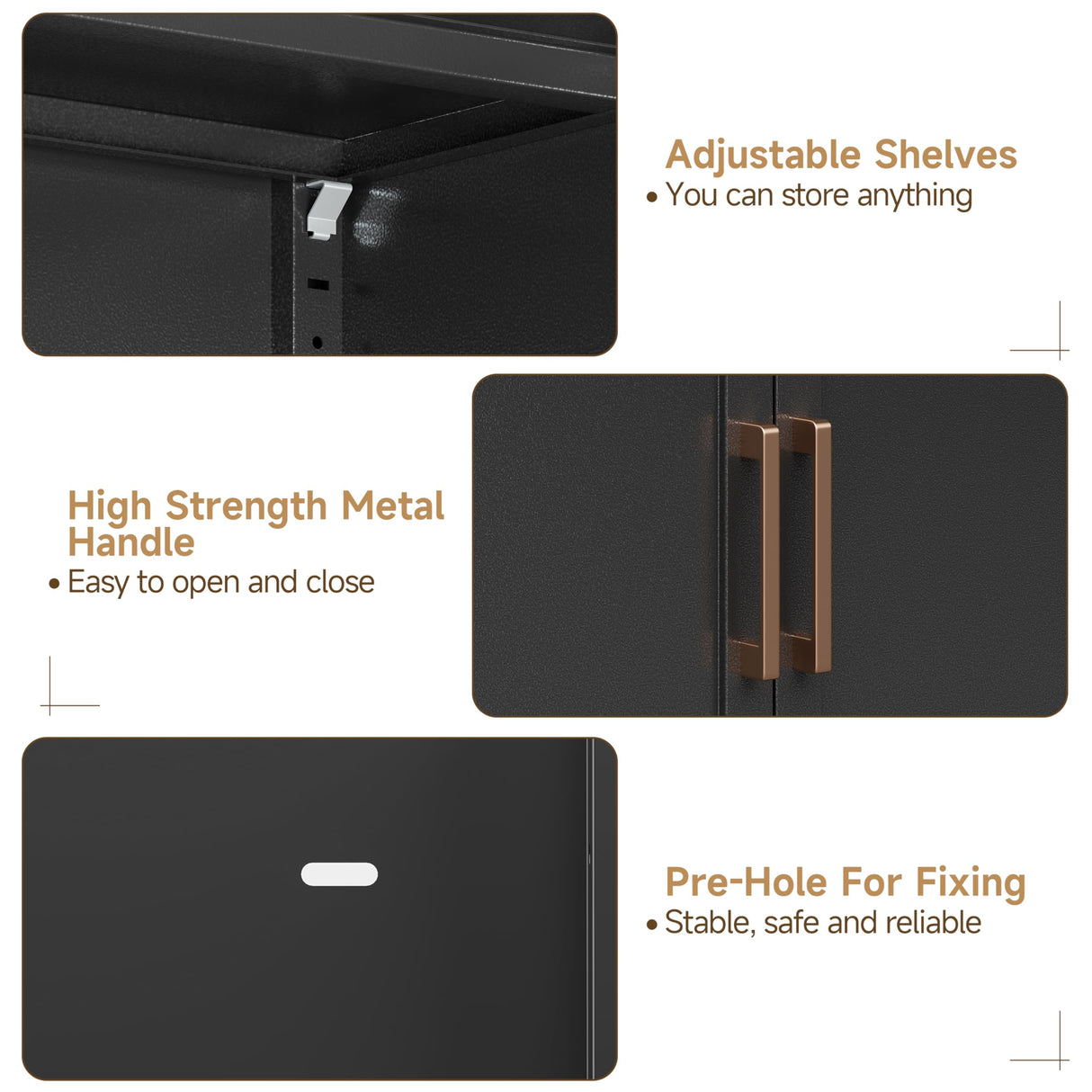 71" Metal Wardrobe Cabinet with Hanging Rod, Metal Clothing Storage Cabinets with 2 Doors and Adjustable Shelves, Armoire Wardrobe Closet for Bedroom, Laundry Room, Cloak Room, Black Bestoo