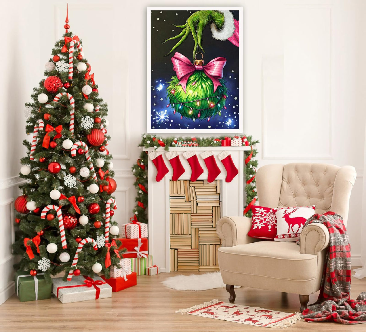 Christmas Diamond Art Kits for Adults, Diamond Painting for Adults Beginner, Diamond Dots Crystal Gem Art Kits for Home Decor(12x16Inch) Yijingtop