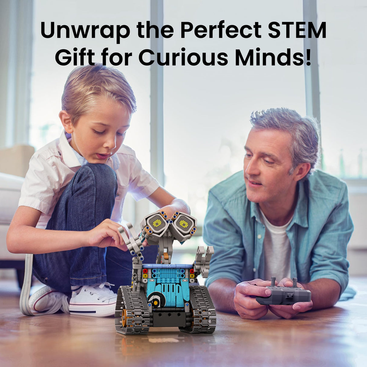 Sillbird Robot Building Kit with Remote Control STEM Gifts for Kids Age 8-12, Coding Robotics Technic Toy Set for Boys' Birthday, Buildable 5-in-1 Models with 435 Pieces Sillbird