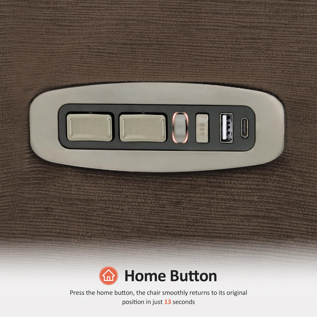 MCombo Dual Motor Oversized Power Recliner Chair, 38.2'' Large Wide Seat, Rocker Recliner with LED Lighting, USB Ports, Perfect for Living Room, Office and Home Theater, Fabric PR607 (Coffee) MCombo