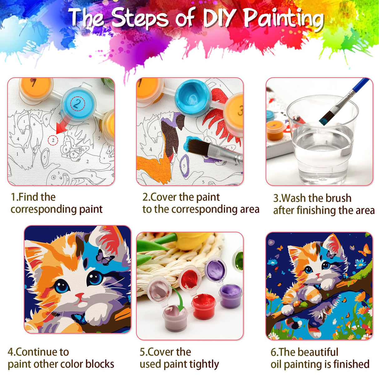 ZTOTZ Paint by Numbers Framed Canvas Seaside Beach, Paint by Numbers Kit for Adults Landscape,Framed Paint by Numbers for Adults Ocean Scenery, 8x12inch ZTOTZ